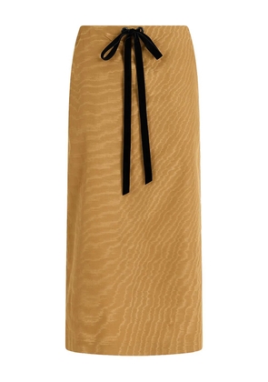 Rosie Assoulin Moire ribbon straight skirt - Yellow