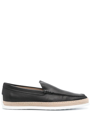 Tod's panelled leather loafers - Black
