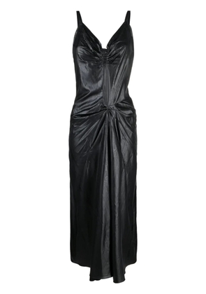 Maison Margiela moiré-effect midi dress - Black
