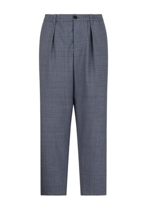 Marni checked pleated trousers - Grey