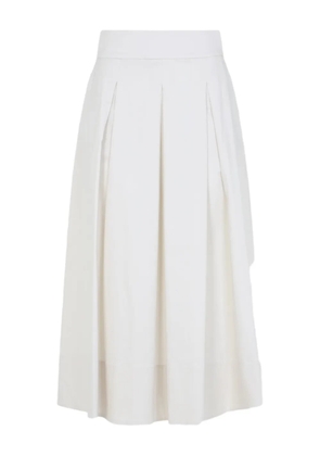 Peserico side-pockets midi skirt - White