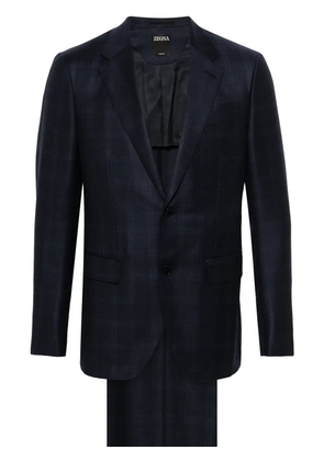 Zegna checked suit - Blue