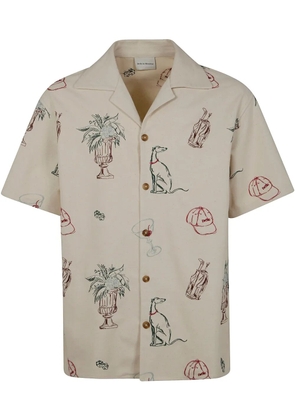 Drôle De Monsieur printed shirt - Neutrals