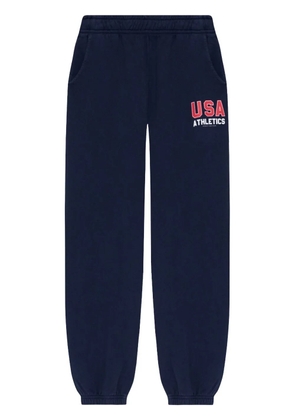 Sporty & Rich logo-print elasticated trousers - Blue