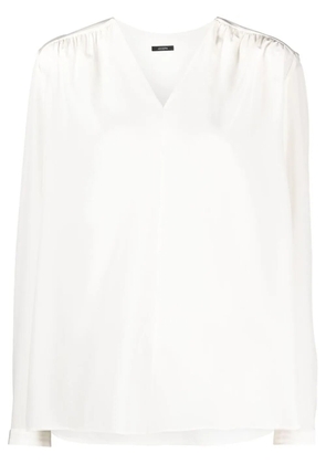 JOSEPH V-neck silk blouse - Neutrals