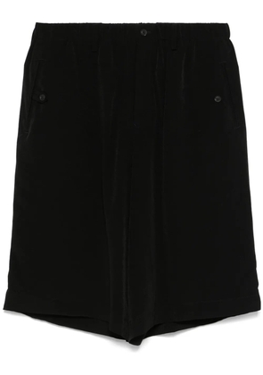 Yohji Yamamoto decorative-tabs shorts - Black