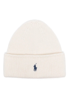 Polo Ralph Lauren Polo Pony-embroidered beanie hat - Neutrals