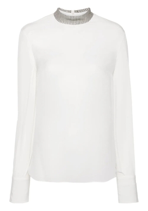 Brunello Cucinelli Monili-detail blouse - White
