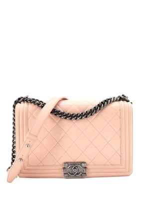 CHANEL Pre-Owned Boy Flap Bag Quilted Calfskin New Medium shoulder bag - Pink