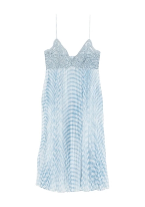 Ermanno Scervino lace pleated midi dress - Blue