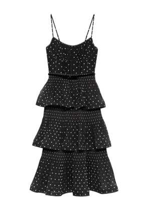 ZIMMERMANN pleated polka-dot midi dress - Black