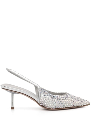 Le Silla 60mm Gilda embellished slingback pumps - Grey