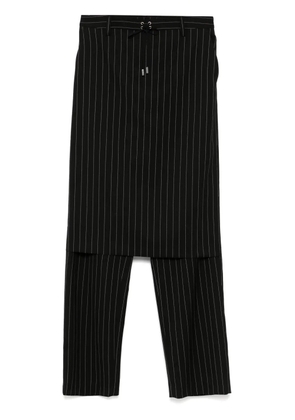 Jean Paul Gaultier lace-up suit skirt pant - Black