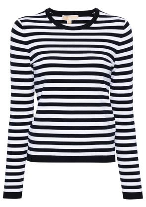 Michael Michael Kors striped fine-knit jumper - White