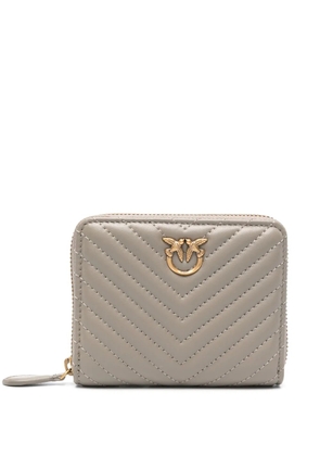 PINKO chevron-quilted leather wallet - Neutrals