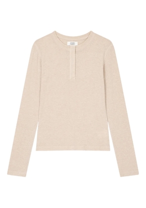 TOMBOY snap-button henley top - Neutrals