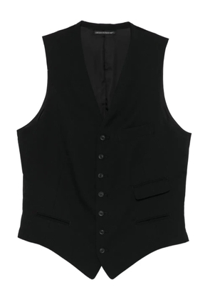 Yohji Yamamoto button-fastening V-neck waistcoat - Black