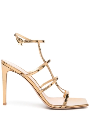 Gianvito Rossi Mondry 95mm leather sandals - Gold
