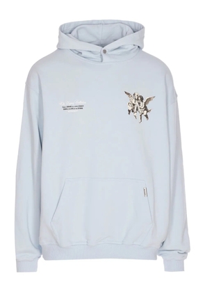 Represent angel-print cotton hoodie - Blue