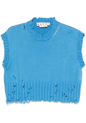 Marni crew-neck sleeveless sweater - Blue