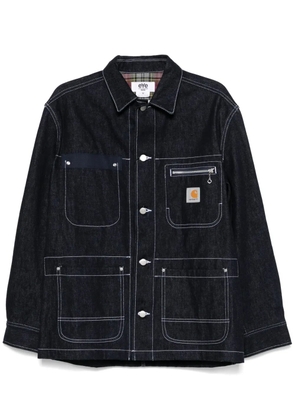 Junya Watanabe MAN x Carhartt logo-patch coat - Blue