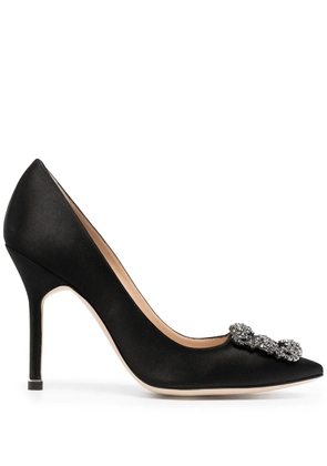 Manolo Blahnik Hangisi 105mm jewel buckle pumps - Black