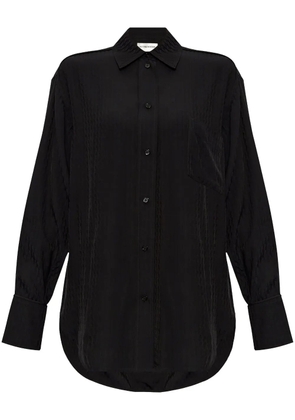 Victoria Beckham monogram-pattern button-down shirt - Black