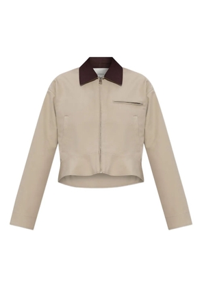 JW Anderson cropped zip-front jacket - Neutrals