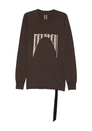 Rick Owens DRKSHDW logo-print long-sleeved T-shirt - Brown