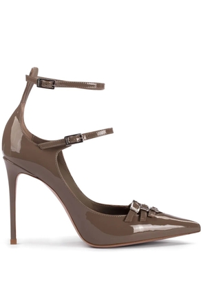 Le Silla Morgana 120mm patent-leather pumps - Brown