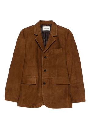 TONYWACK suede tailored blazer - Brown
