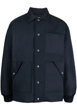 Khrisjoy logo-patch bomber jacket - Blue