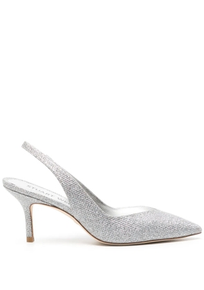 Stuart Weitzman Eva 75mm slingback pumps - Silver