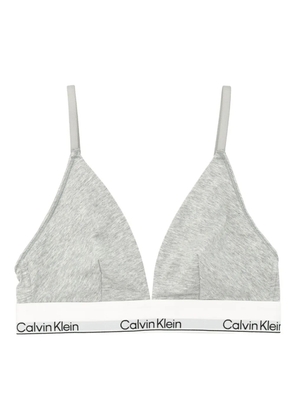 Calvin Klein logo-band bra - Grey
