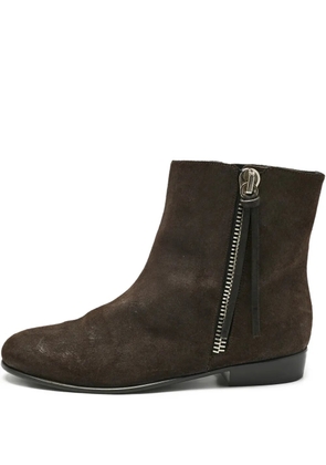 Giuseppe Zanotti suede zip-up boots - Brown