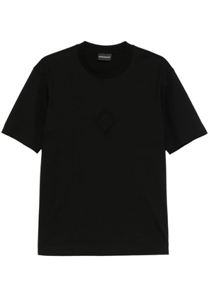 Emporio Armani embossed Eagle-logo jersey T-shirt - Black