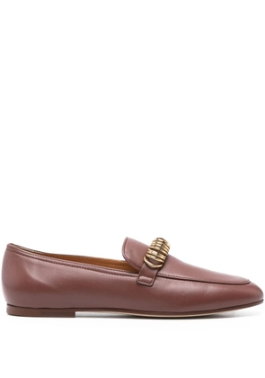 Tod's ring-embellished loafers - Brown