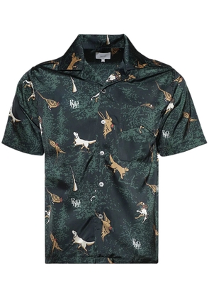 RHUDE scramble dog print shirt - Green