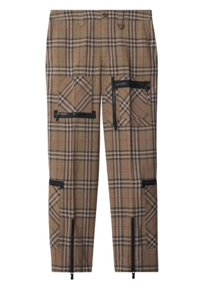 Burberry Check Cargo trousers - Brown