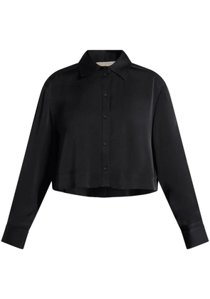 Michael Kors long-sleeved satin shirt - Black