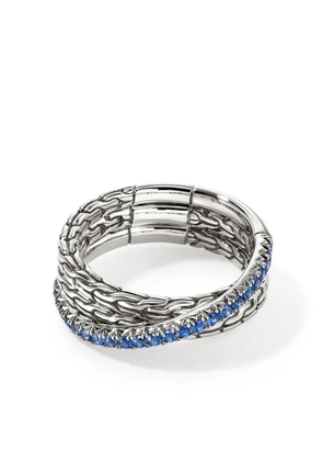 John Hardy sterling silver JH Essential Crossover diamond ring