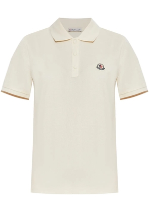 Moncler logo-patch polo shirt - Neutrals