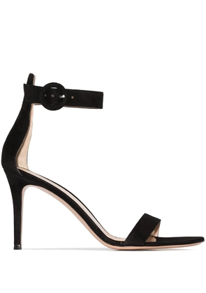 Gianvito Rossi Portofino 85mm suede sandals - Black