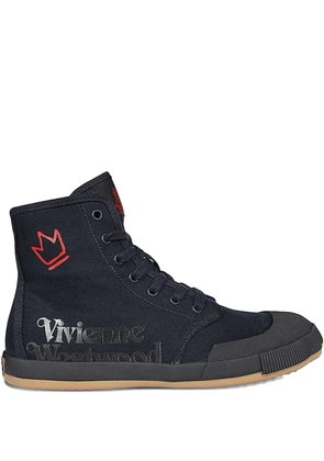 Vivienne Westwood logo-print high-top sneakers - Black