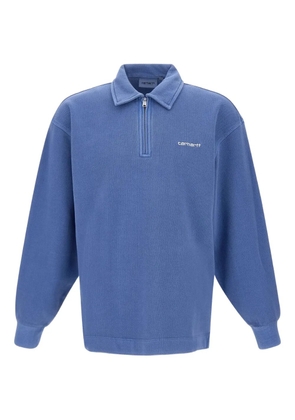 Carhartt WIP half-zip cotton polo shirt - Blue