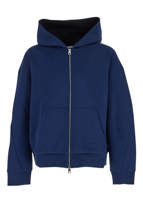 Givenchy logo-embroidered zip-up hoodie - Blue