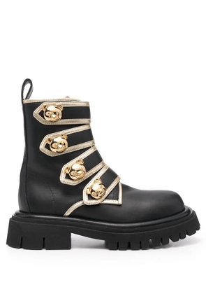 Moschino side-buckle ankle boots - Black