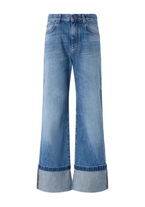 PINKO folded-hem jeans - Blue