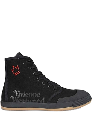 Vivienne Westwood logo-print high-top sneakers - Black