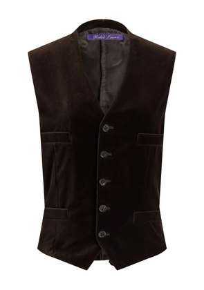 Ralph Lauren Collection button-up velvet waistcoat - Brown